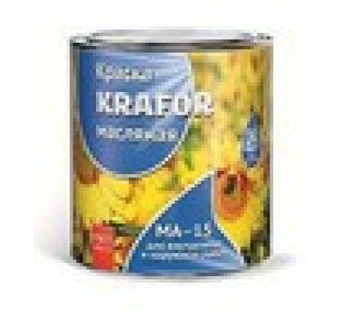 Краска МА-15 белая 2.5кг KRAFOR — Новобаза в Новомосковске